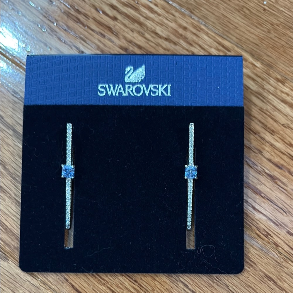 Swarovski Silver and Sapphire Earrings*
